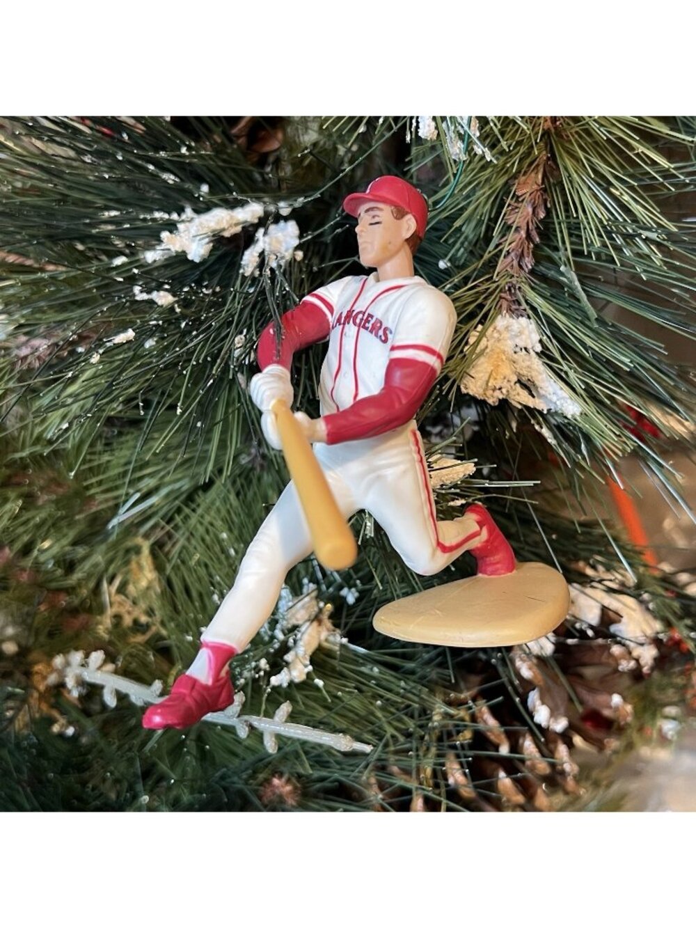 Will Clark Texas Rangers Starting Lineup Christmas Tree Ornament 1998 Vintage